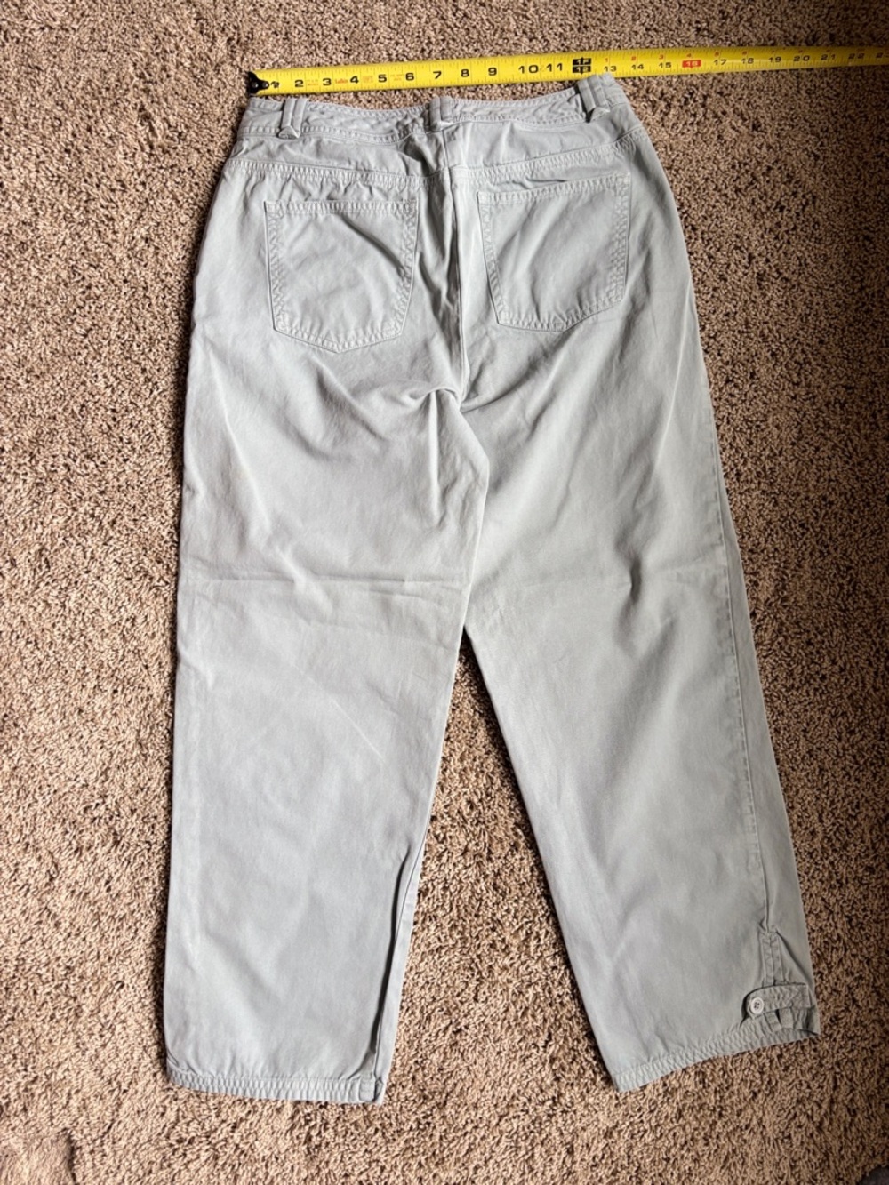 Talbots Light Green (sage) Women's Capris with Back Pockets and Adjustable Hem